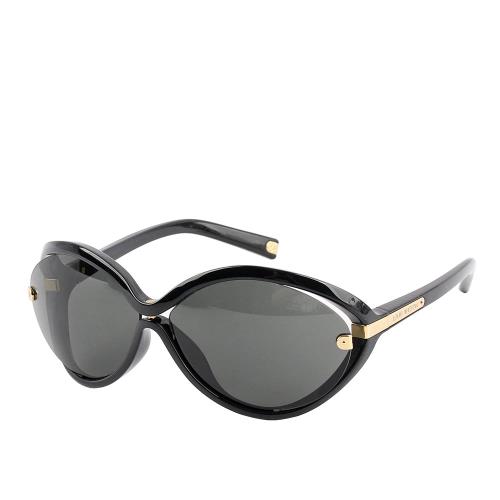 二手商品9.5成新_LV 橢圓灰色鏡片太陽眼鏡(黑色)