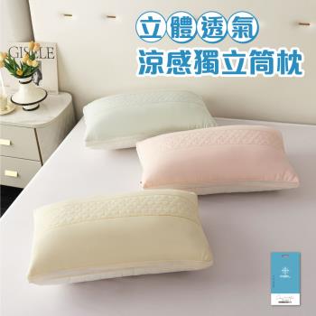 Zero Heat立體透氣涼感彈力抗菌獨立筒枕(臺灣製造)