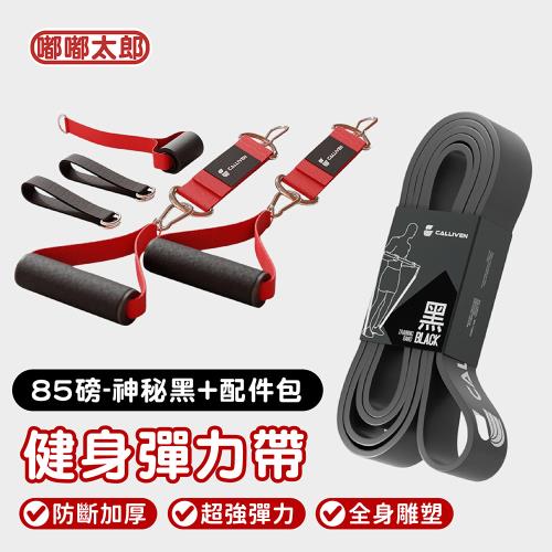 【嘟嘟太郎】防斷加厚再升級！健身彈力帶 (85磅+配件包)  彈力帶/彈力繩/拉力帶/拉力繩/健身拉力帶/健身彈力繩/健身阻力繩