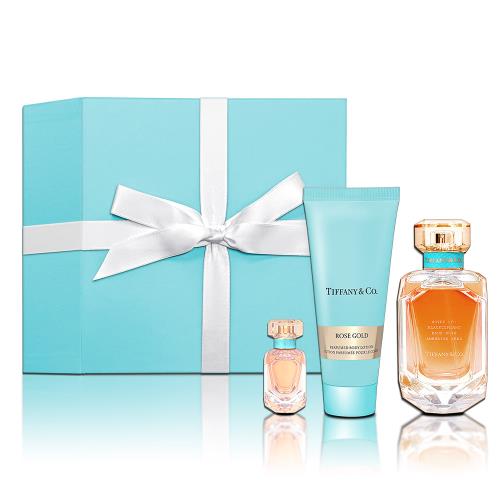 Tiffany&Co. 春漾玫瑰金典藏禮盒(玫瑰金淡香精75ML+小香5ML+身體乳100ML)