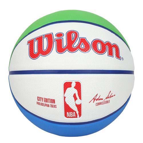 WILSON NBA城市系列24-25 76人-橡膠籃球 #7-室內外 7號球