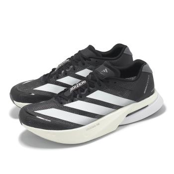 adidas 慢跑鞋 Adizero Boston 13 M 男鞋 黑 白 緩震 運動鞋 愛迪達 JS4938