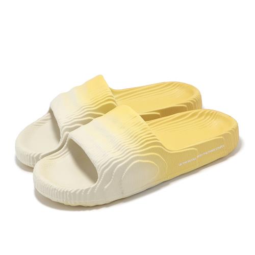 adidas 拖鞋 Adilette 22 男鞋 女鞋 燕麥黃 白 漸層 運動拖鞋 愛迪達 JH7795