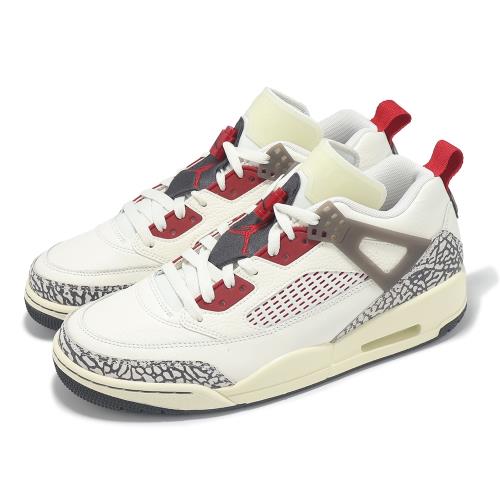 Nike 休閒鞋 Jordan Spizike Low 男鞋 米白 紅 復古 爆裂紋 低筒 FQ1759-116