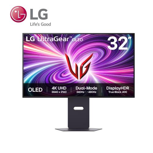 LG 樂金 32GS95UV-B 32型 UltraGear™ 4K OLED 雙模式專業電競螢幕(240Hz ↔480Hz) (7W喇叭)