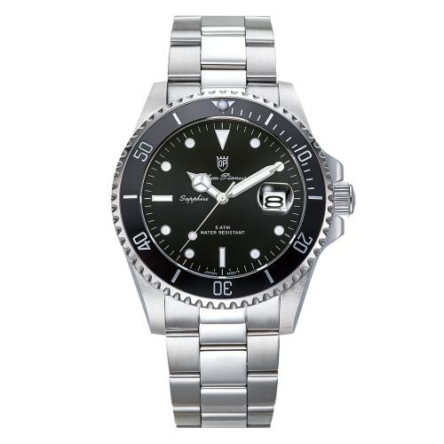 【Olym Pianus奧柏】陶瓷運動潛水石英男錶 899831GS 黑