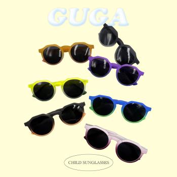 【GUGA】兒童偏光太陽眼鏡 潮玩撞色款 啞光漸層感 兒童墨鏡 視野清晰 UV400抗紫外線 KB690