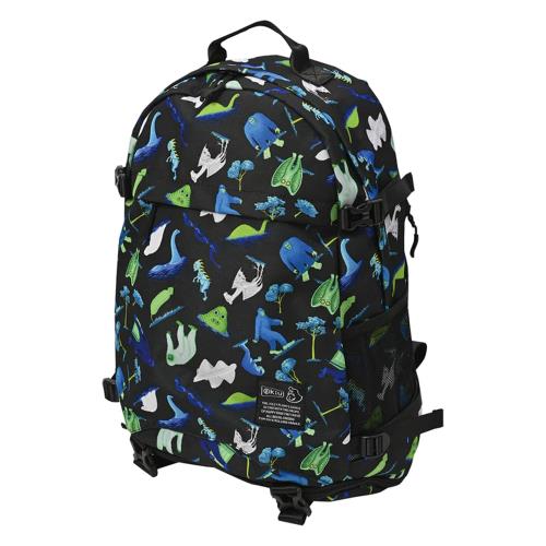 日本KiU 111-521 限量 玄黑怪獸 ROLLING CRADLE聯名 底部分層 防水機能後背包