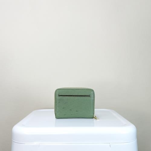 【M2nd】繽堀經典方形鴕鳥零錢包(綠-T05A)