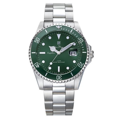 【Olym Pianus奧柏】陶瓷框運動潛水石英男錶 899831.2GS 綠面