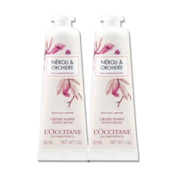 【LOCCITANE 歐舒丹】接骨木橙花&蘭花護手霜 30ML x 2（百貨公司貨）