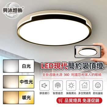 【XINGMU 興沐】圓形吸頂燈 超薄led吸頂燈 客廳臥室廚房現代簡約燈具 亞克力圓形吸頂燈 平板吸頂燈 led燈