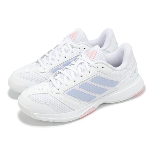 adidas 羽球鞋 Ligra 8 W 女鞋 白 紫 室內運動 基本款 緩衝 愛迪達 IH8120