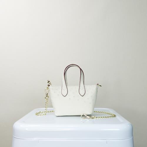 【M2ND】極莎伊迷你托特鴕鳥零錢包(白-T19A)