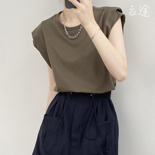 【衣途】無袖圓領T恤女上衣(百搭/透氣/舒適/4色可選/FREE/KDTY-B159)