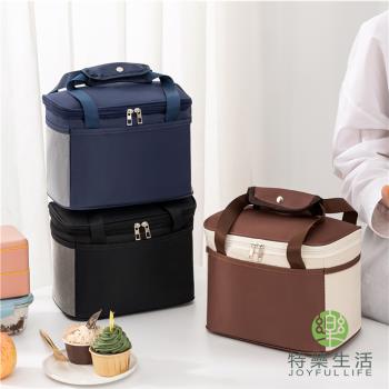 【JOYFUL LIFE 特樂生活 】純色手提鋁箔方型保溫便當袋-尺寸任選