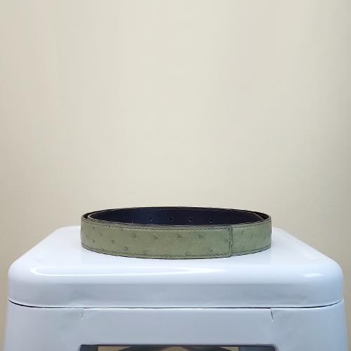 【M2nd】古德霍珍稀鴕鳥皮雙面可用皮帶(灰-T15A)