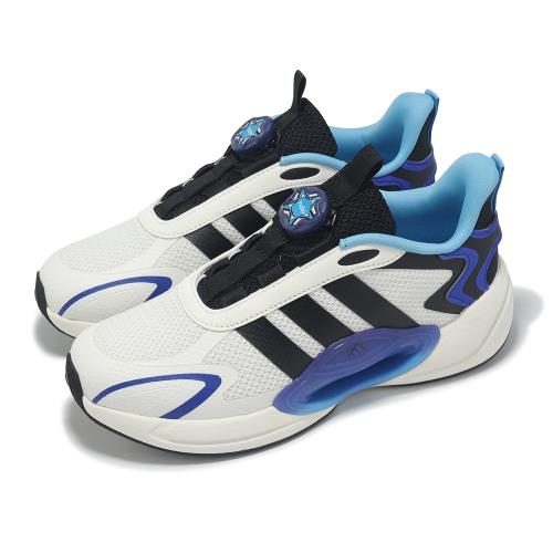 adidas 慢跑鞋 Galaxy Scout Habu K 大童 女鞋 白 藍 旋鈕 支撐 運動鞋 愛迪達 JQ4502