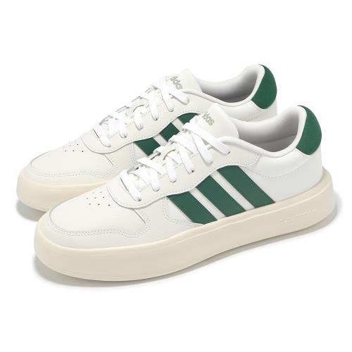 adidas 休閒鞋 Litecourt 男鞋 女鞋 米白 綠 復古 愛迪達 JI2170