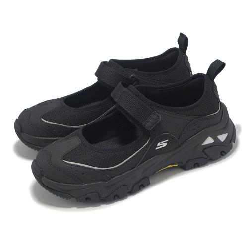 Skechers 休閒鞋 D Lites Hiker-Navolato 女鞋 黑 銀 魔鬼氈 瑪莉珍鞋 山系 180211BKSL