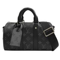 Louis Vuitton LV M46271 Keepall Bandoulière 25 經典黑花紋兩用波士頓包