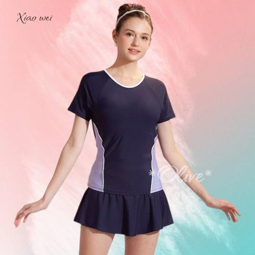 泳之美品牌 時尚二件式短袖泳裝NO.289588