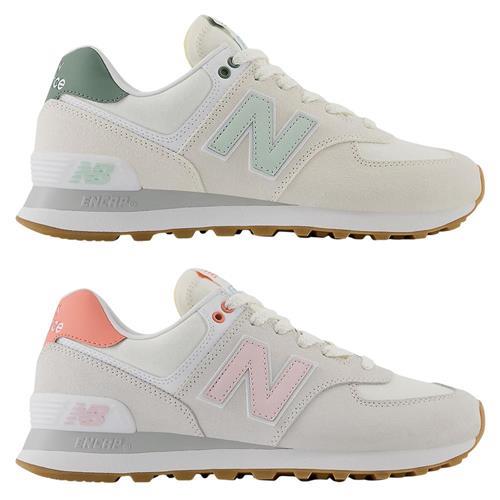 New Balance 574 休閒鞋 女鞋 麂皮 海鹽綠/淺灰粉 WL574CGR-B/WL574IPK-B