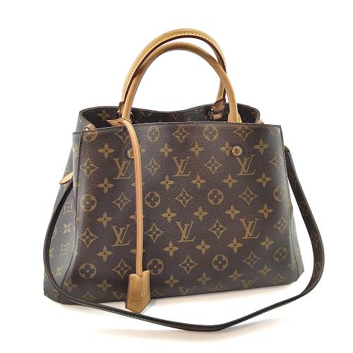 八八成新！LV Montaigne 中款手提肩背兩用蒙田包