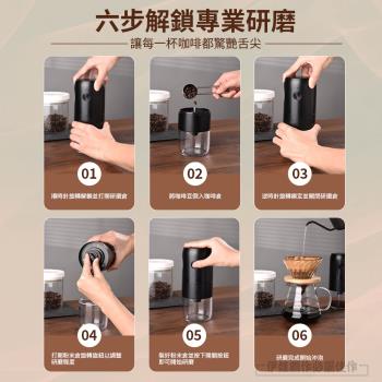 意式電動咖啡磨豆機 自動磨粉咖啡機 便攜咖啡豆研磨機 小型咖啡機 母親節禮物