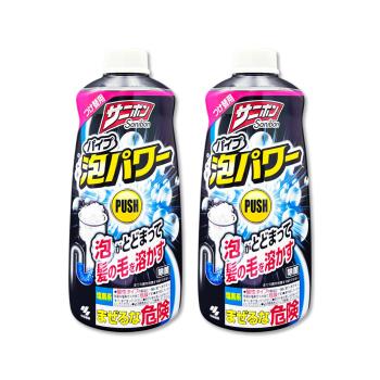 (2瓶超值組)日本Kobayashi小林製藥-Sanibon排水口去汙消臭泡沫清潔劑補充瓶400ml/黑瓶(U型管疏通凝膠,管道除油垢免刷洗防堵塞)