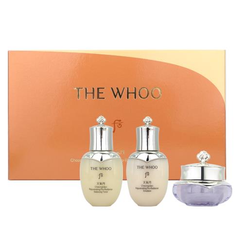 WHOO后 天氣丹PRO光耀美肌3件組 新版[重生水(25ml)+重生乳(25ml)+重生霜(10ml)]
