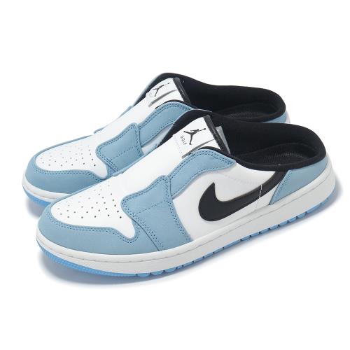 Nike 懶人鞋 Air Jordan 1 Mule Golf 男鞋 女鞋 白 藍 穆勒鞋 高爾夫 FJ1214-400