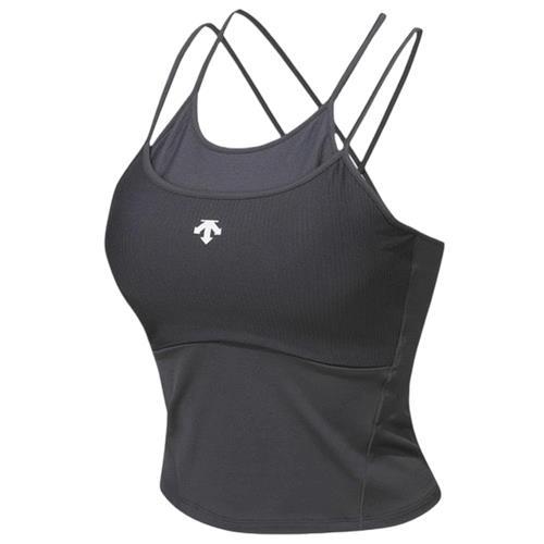 Descente 迪桑特 細肩帶背心 無袖背心 女裝 BraTop 炭灰【運動世界】DS25SSW590498