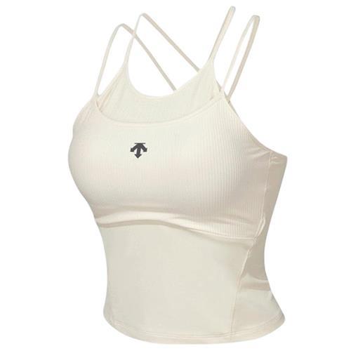 Descente 迪桑特 細肩帶背心 無袖背心 女裝 BraTop 白【運動世界】DS25SSW590402