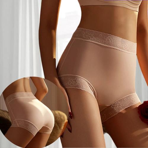 10件組【Aosimane 奧斯曼】裸感冰肌無痕收腹輕透內褲/無痕內褲/中高腰內褲(顏色隨機)