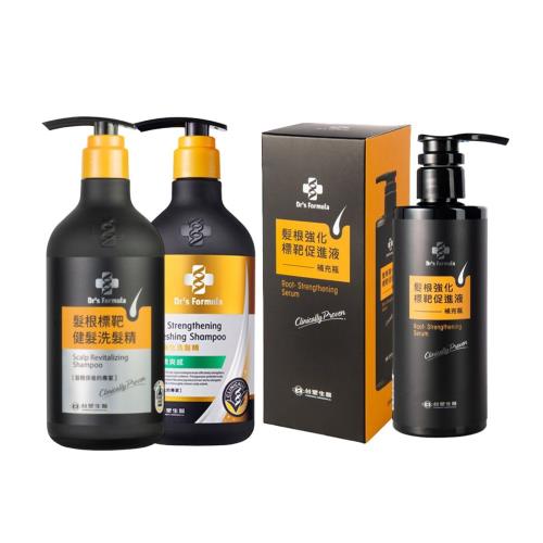 台塑生醫【Dr’s Formula】髮根強化標靶促進組 (洗髮580g*2+促進液330ml)