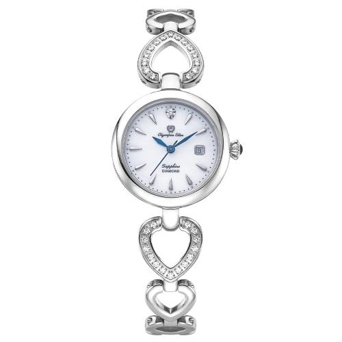 【Olympia Star 奧林比亞之星】心語璀璨石英腕錶 28032DLS 白面