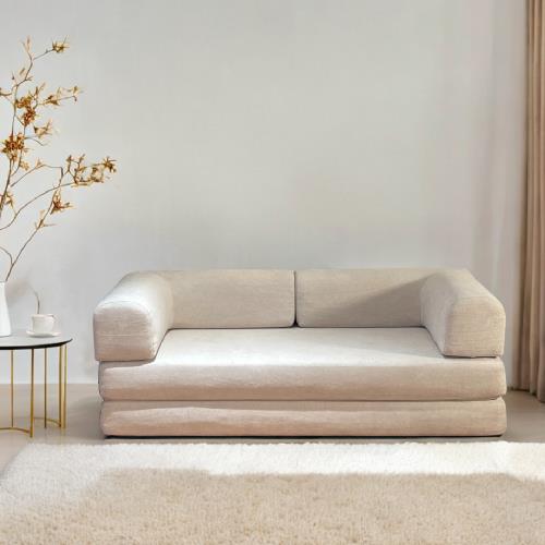 LOGIS邏爵家具－文青系×北歐自然感沙發／床兩模式 雙人三人可拆洗款  【H-007】