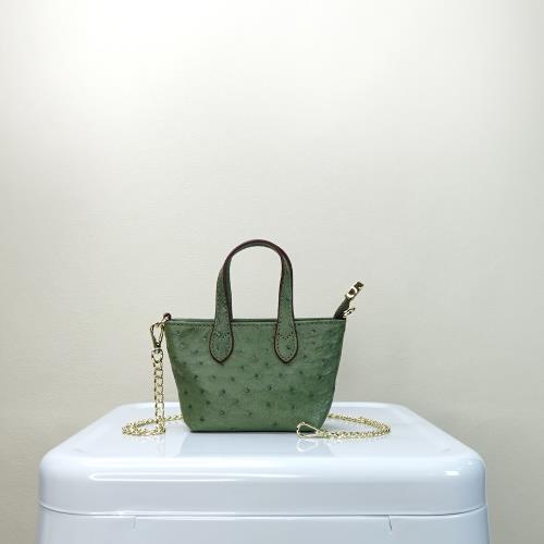 【M2ND】極莎伊迷你托特鴕鳥零錢包(綠-T19A)