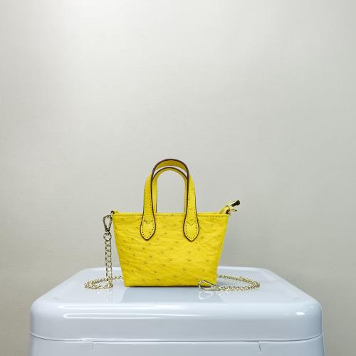 【M2ND】極莎伊迷你托特鴕鳥零錢包(黃-T19A)