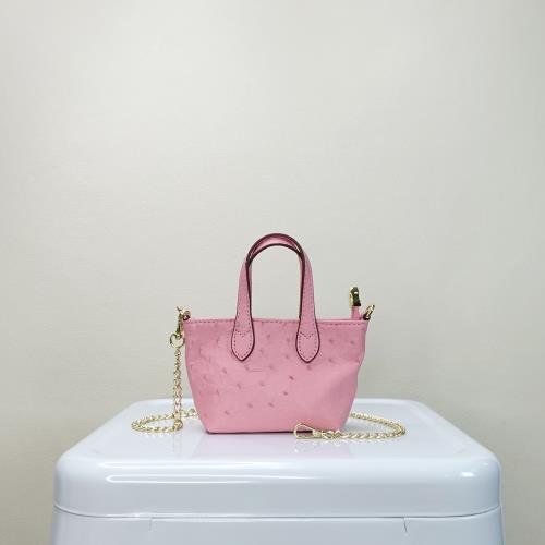 【M2ND】極莎伊迷你托特鴕鳥零錢包(粉-T19A)