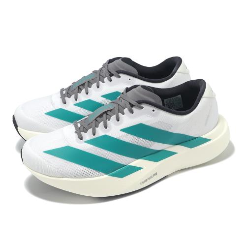 adidas 慢跑鞋 Adizero Evo SL M 男鞋 白 綠 緩震 回彈 運動鞋 愛迪達 JS4487