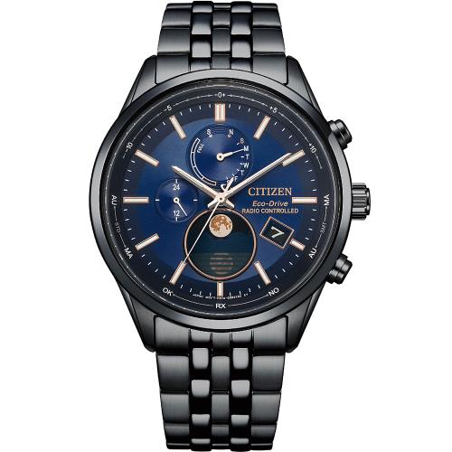 CITIZEN 星辰 代言人廣告款光動能萬年曆月相電波錶/42mm/BY1035-56L