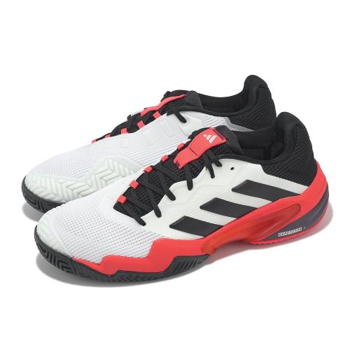 adidas 網球鞋 Barricade 13 男鞋 白 黑 紅 抗扭 支撐 運動鞋 愛迪達 IH2558