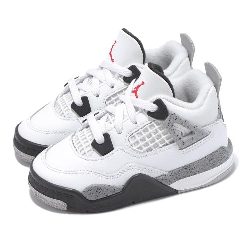 Nike 學步鞋 Jordan 4 Retro TD 小童 White Cement 白水泥 童鞋 IB4387-100