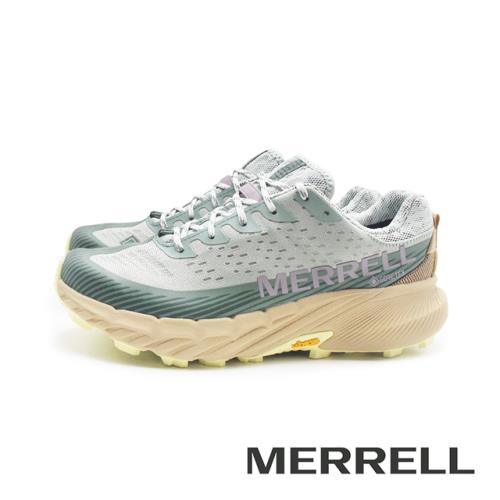 MERRELL(女)AGILITY PEAK 5 GTX輕量戶外慢跑越野訓練運動鞋 女鞋-鼠尾草綠色