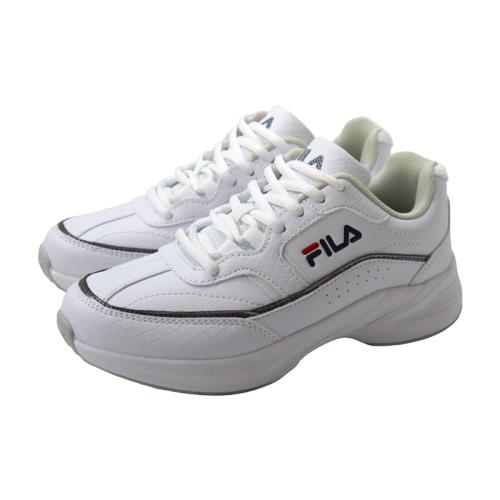 FILA 慢跑鞋 運動鞋 厚底 白/銀線 女鞋 5-J328Z-113 no492
