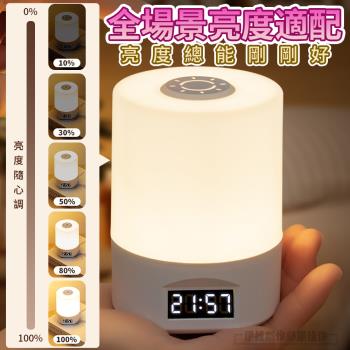 LED觸控小夜燈 時鐘顯示 USB充電戶外氛圍燈 床頭燈 起夜哺乳燈 護眼檯燈