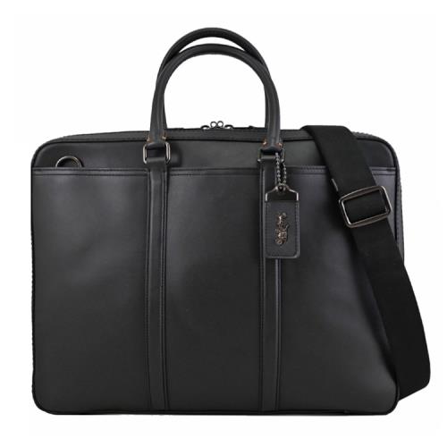 COACH 55565 METROPOLITAN 馬車LOGO吊飾兩用公事包.黑