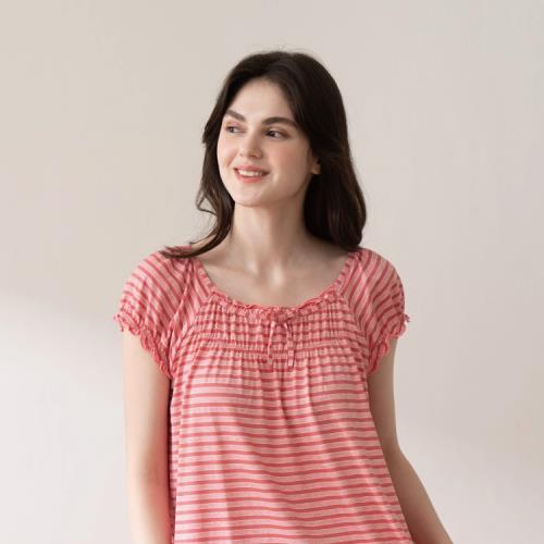 【羅絲美 Rosemaid】甜蜜家園涼感短袖褲裝睡衣 - 豔陽紅【11147-13】